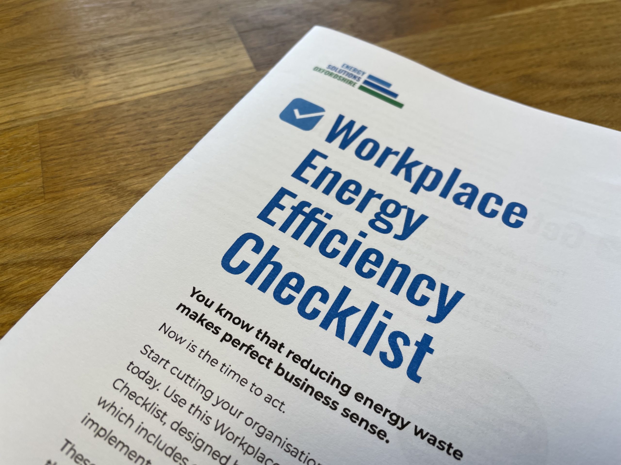 Workplace Energy Efficiency Checklist